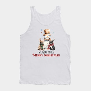 French Bulldog We Woof You A Merry Christmas Tank Top